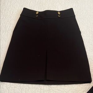 Black Skirt with Gold Buttons